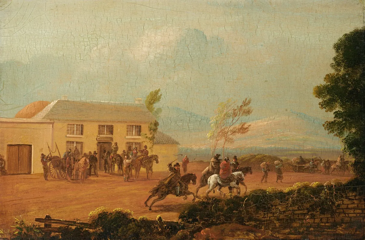 A View Of The Inn Baldoyle Wall Art by William Sadler the Younger - High-Resolution Digital Print