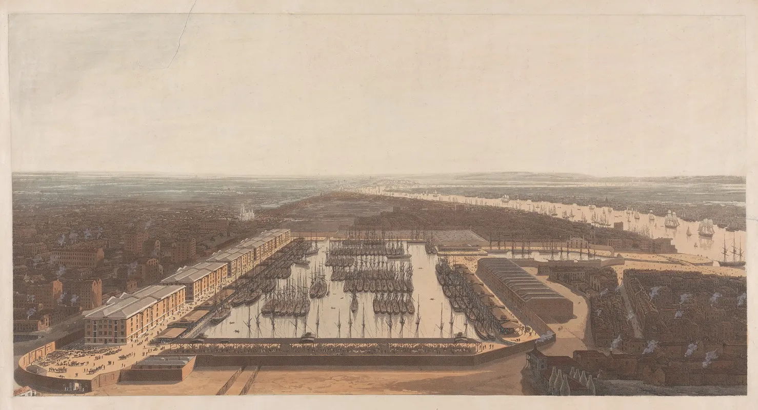A View Of The London Dock
