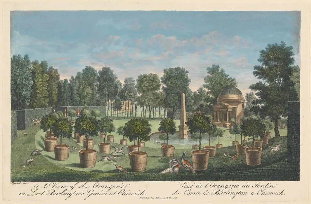 A View Of The Orangerie In Lord Burlingtons Garden At Chiswick