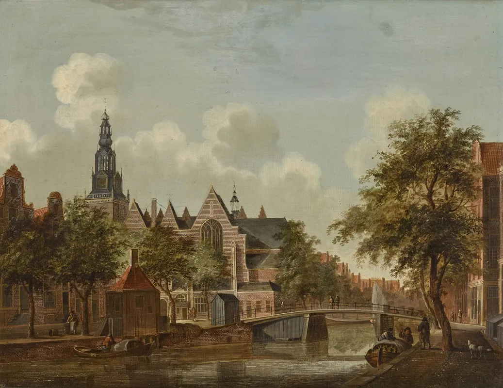A View Of The Oude Kerk Amsterdam Wall Art by Jan Hendrik Verheijen - High-Resolution Digital Print