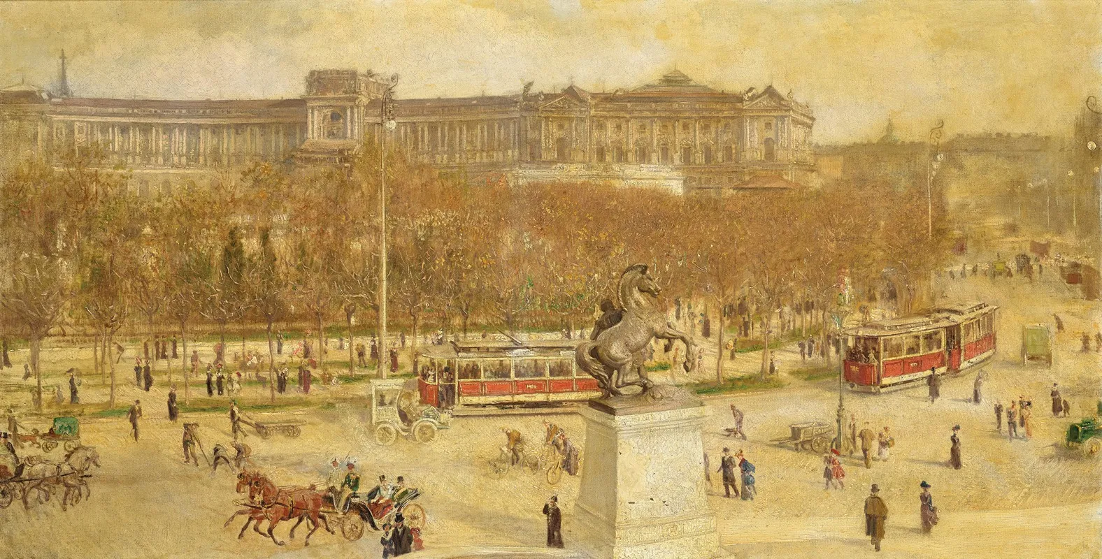 A View Of The Ringstrasse And The Imperial Palace In Vienna