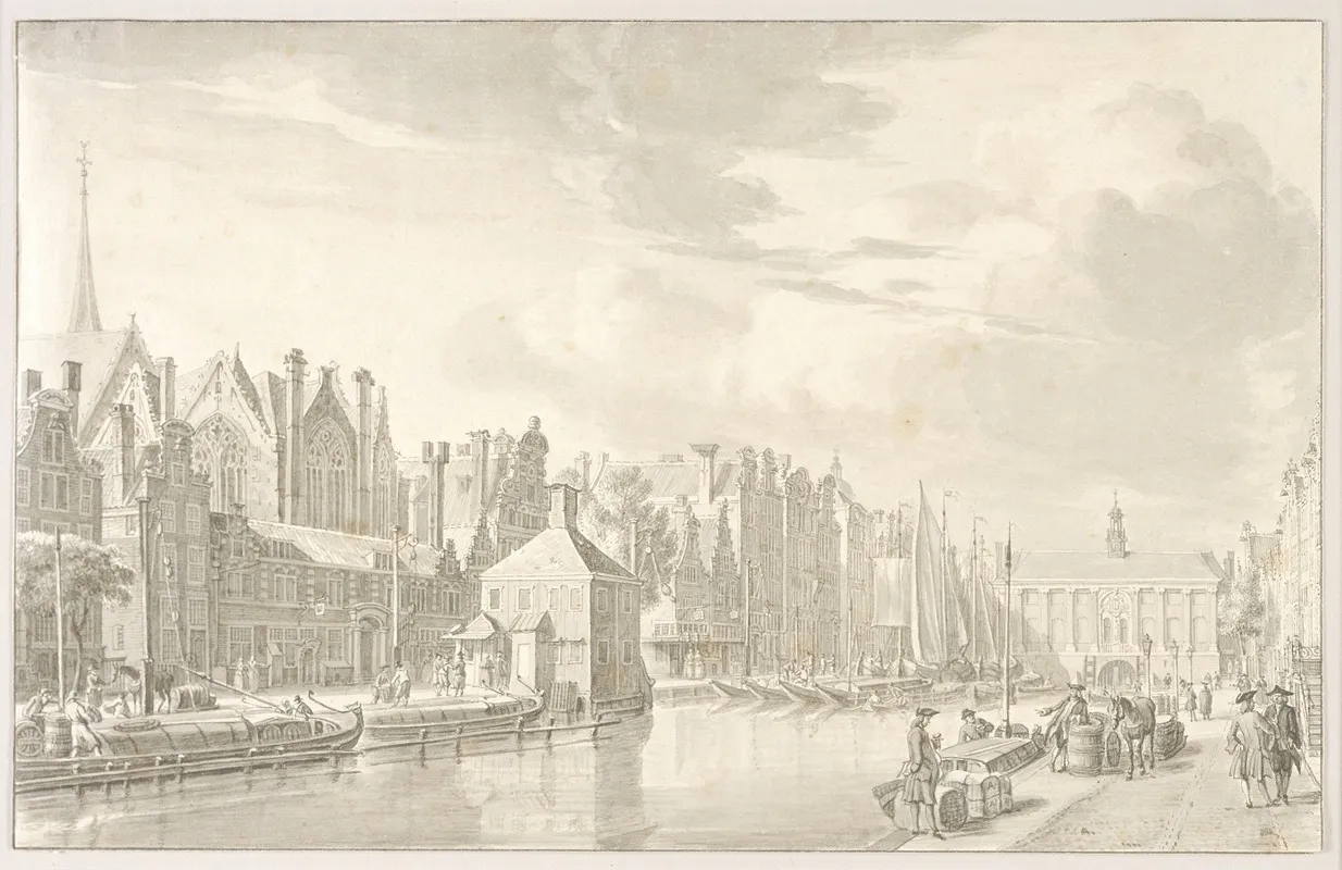 A View Of The Rokin At Amsterdam