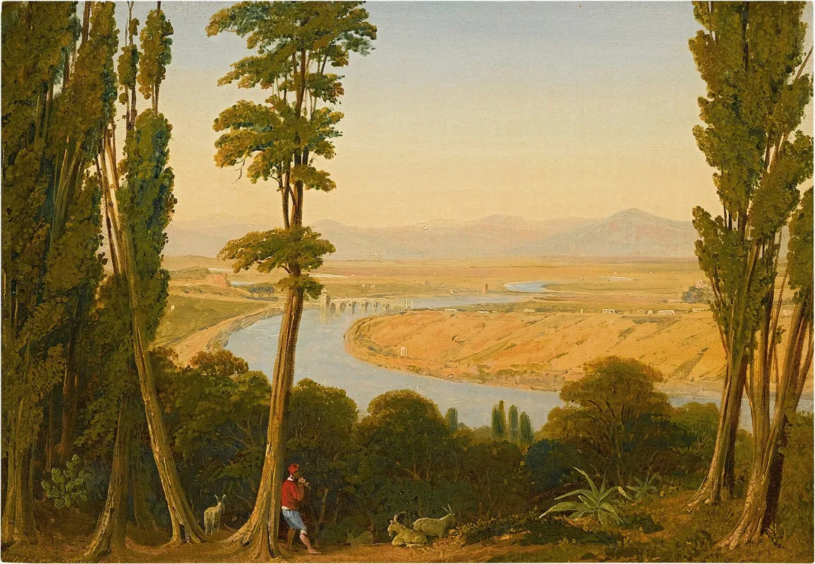 A View Of The Tiber And The Roman Campagna From Monte Mario Wall Art by William Linton - High-Resolution Digital Print