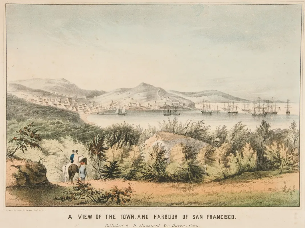 A View Of The Town And Harbour Of San Francisco Wall Art by James S. Baillie - High-Resolution Digital Print