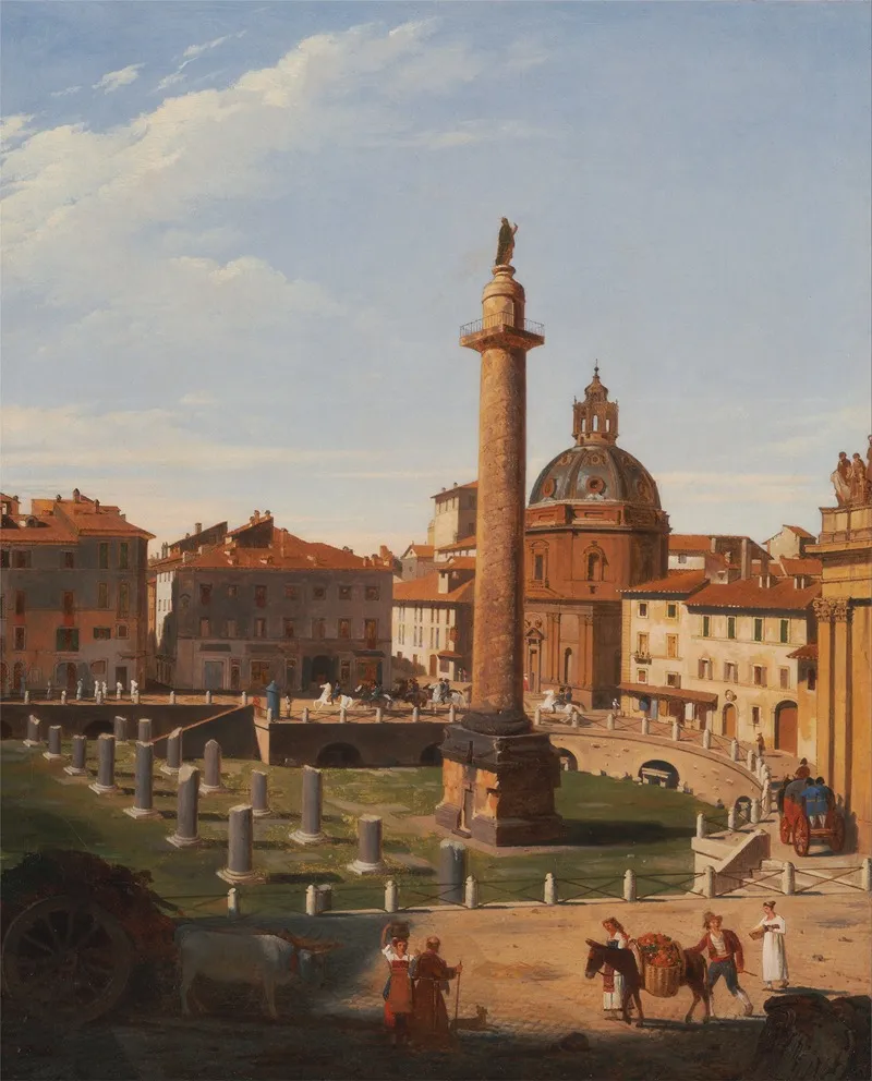 A View Of Trajans Forum Rome Wall Art by Charles Lock Eastlake - High-Resolution Digital Print