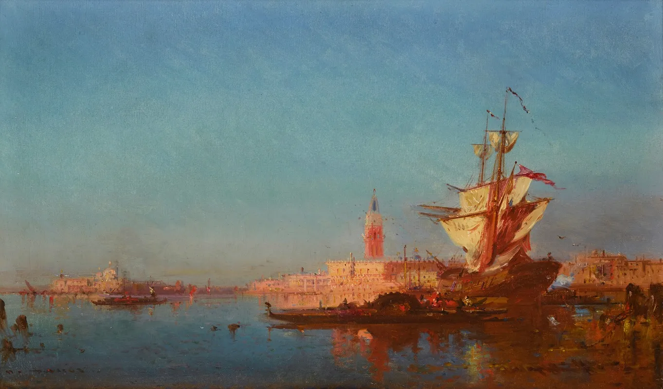 A View Of Venice 5 Wall Art by Henri Duvieux - High-Resolution Digital Print