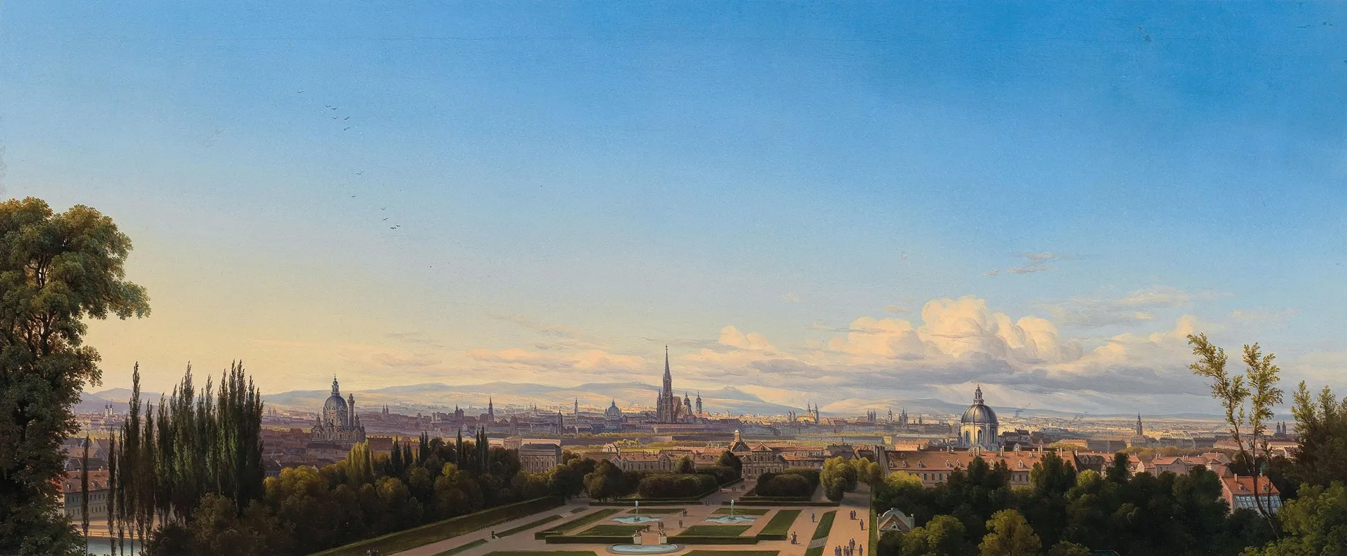 A View Of Vienna From The Belvedere Garden Wall Art by Johann Heinrich Hintze - High-Resolution Digital Print