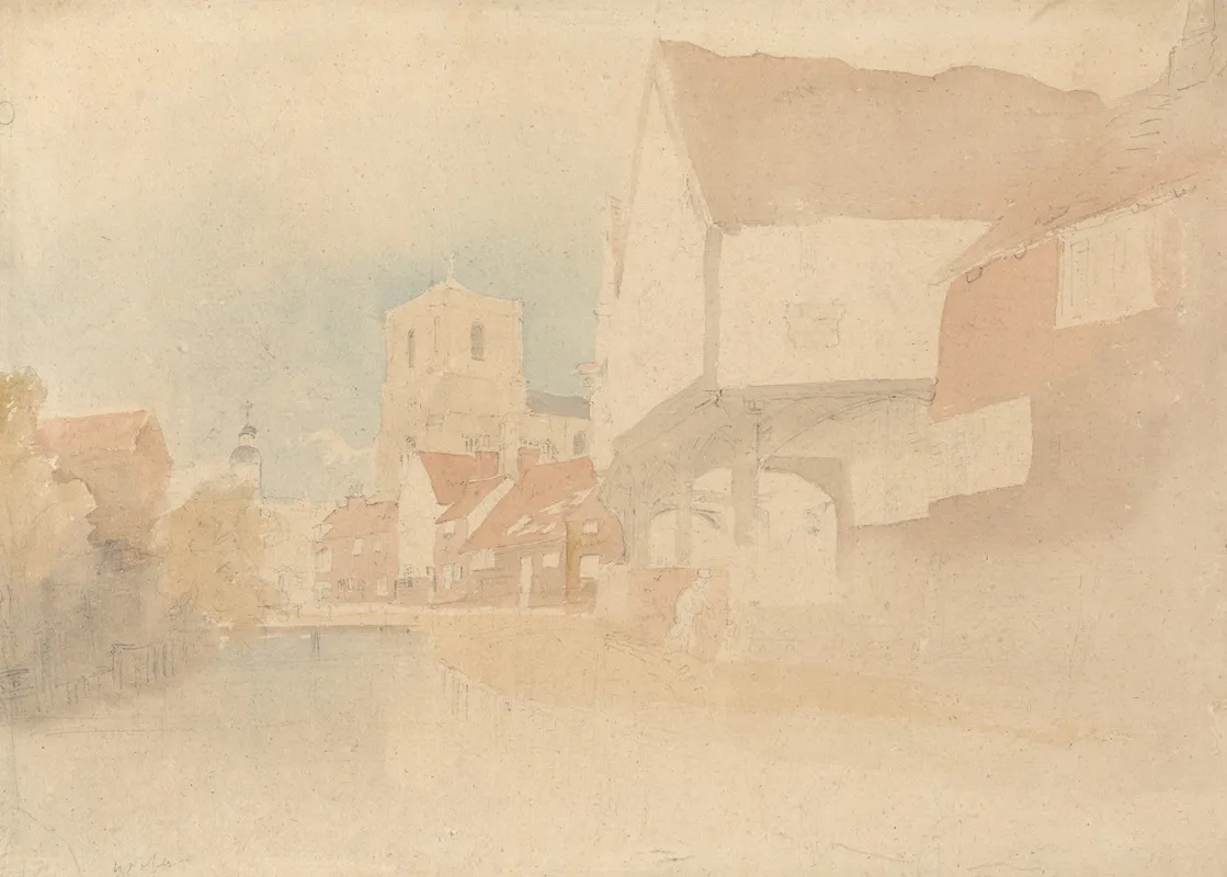 A View Of Waltham Abbey Herts Essex