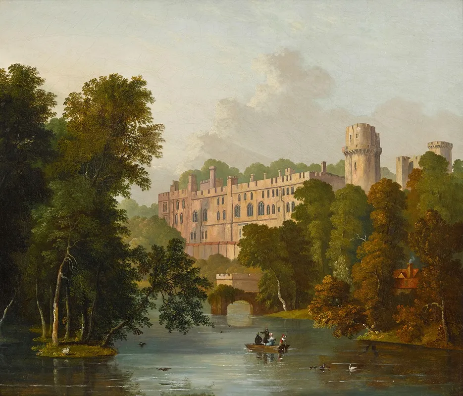 A View Of Warwick Castle Wall Art by William Westall - High-Resolution Digital Print
