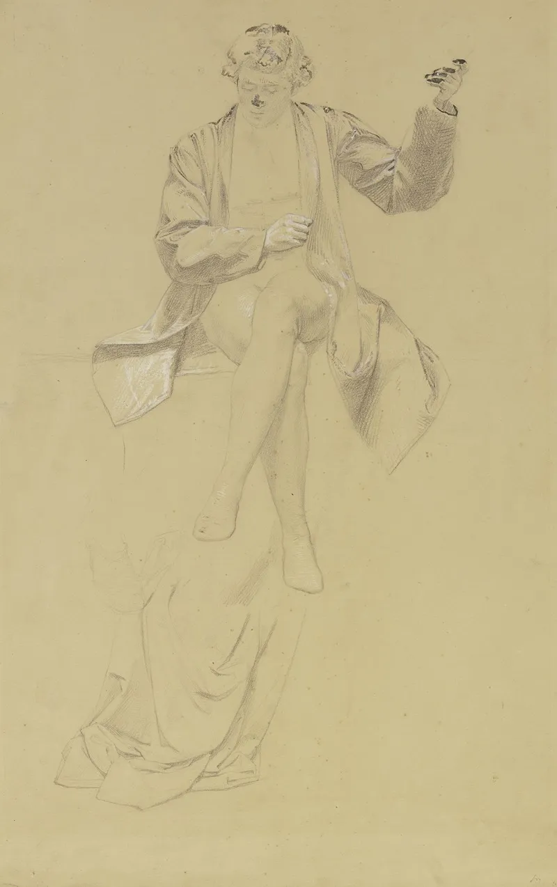 A Violinist 2 Wall Art by Josef Ferdinand Becker - High-Resolution Digital Print
