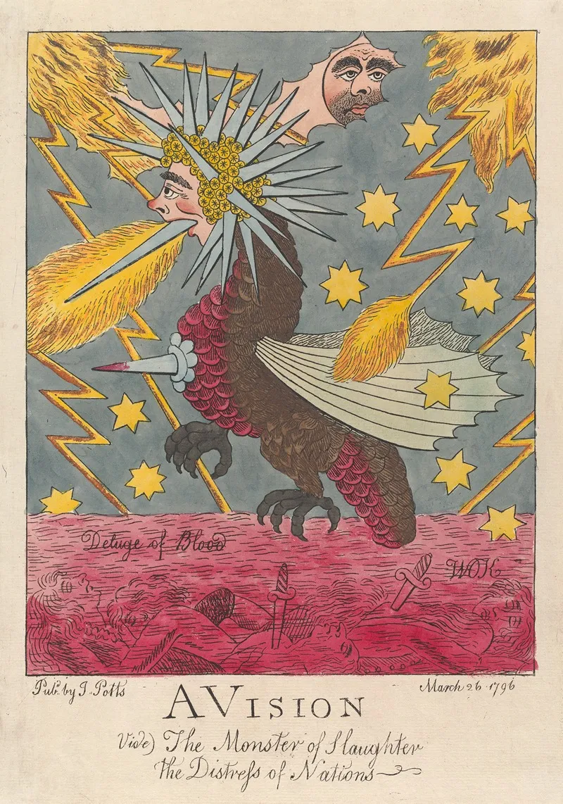 A Vision Vide The Monster Of Slaughter The Distress Of Nations Deluge Of Blodd Wall Art by William O'Keefe - High-Resolution Digital Print