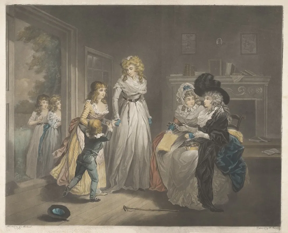A Visit To The Boarding School 2 Wall Art by George Morland - High-Resolution Digital Print