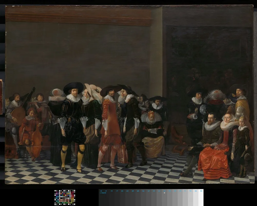 A Wedding Feast Traditionally Called The Wedding Of Adriaen Ploos Van Amstel And Agnes Van Bijler 1616 Wall Art by Willem Cornelisz Duyster - High-Resolution Digital Print
