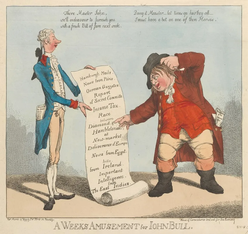 A Weeks Amusement For John Bull
