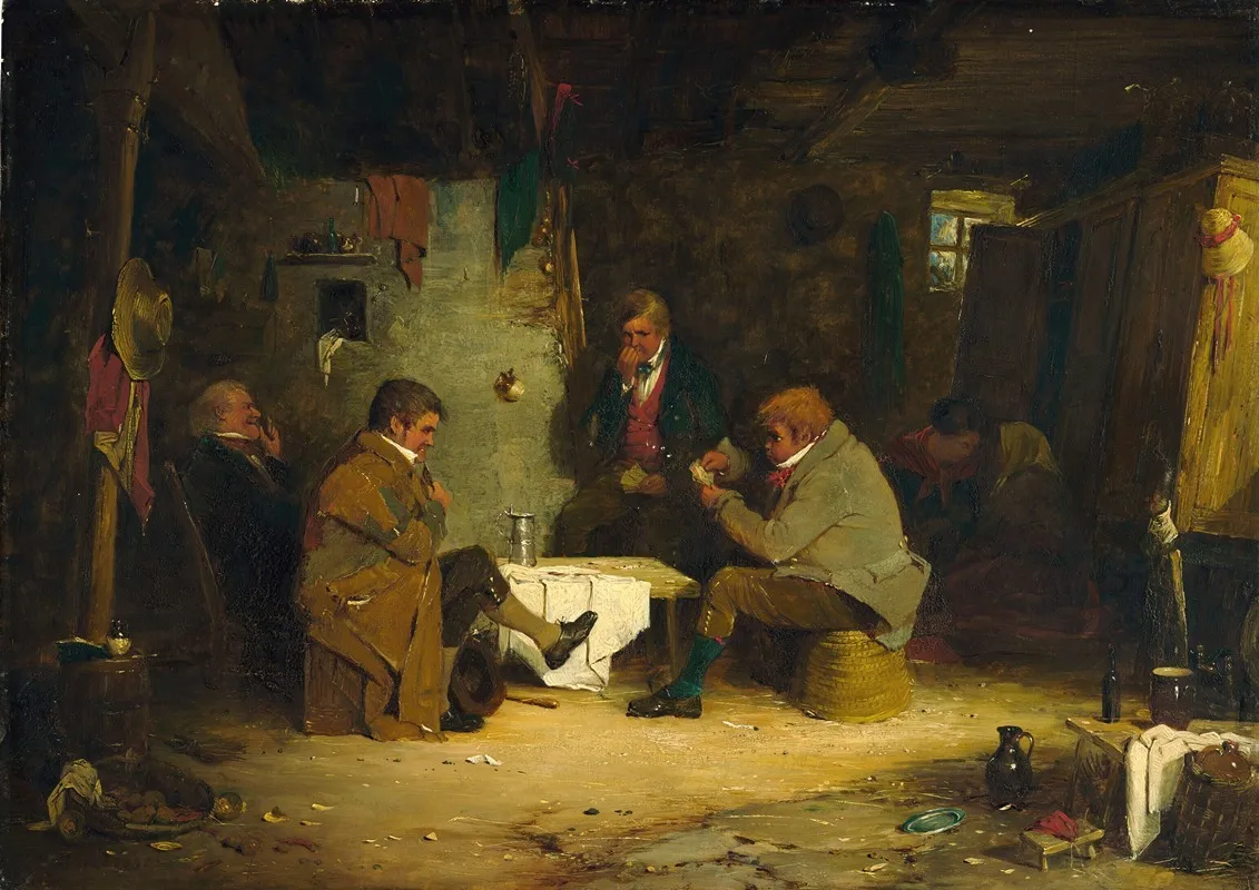 A Whist Party Wall Art by Erskine Nicol - High-Resolution Digital Print