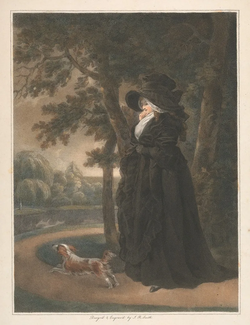 A Widow Une Veuve 2 Wall Art by John Raphael Smith - High-Resolution Digital Print