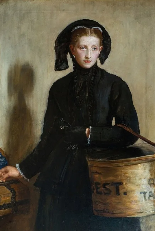 A Widows Mite Wall Art by Sir John Everett Millais - High-Resolution Digital Print