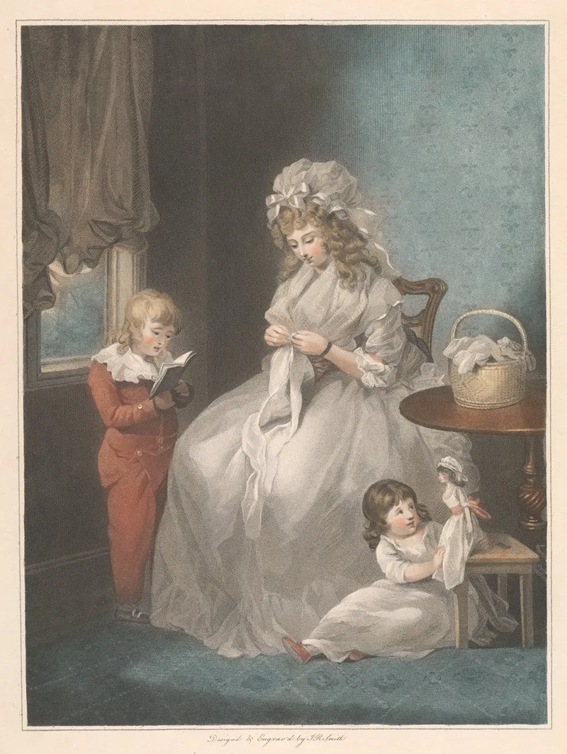 A Wife Une Femme Mariee 2 Wall Art by John Raphael Smith - High-Resolution Digital Print