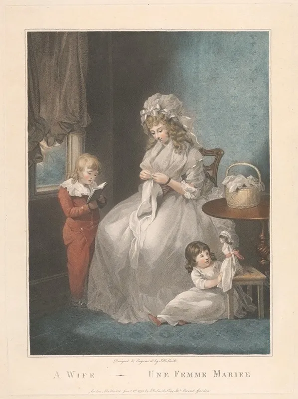 A Wife Une Femme Mariee Wall Art by John Raphael Smith - High-Resolution Digital Print