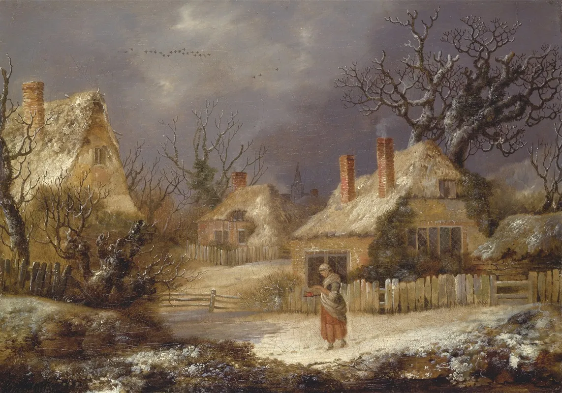 A Winter Landscape Wall Art by George Smith - High-Resolution Digital Print