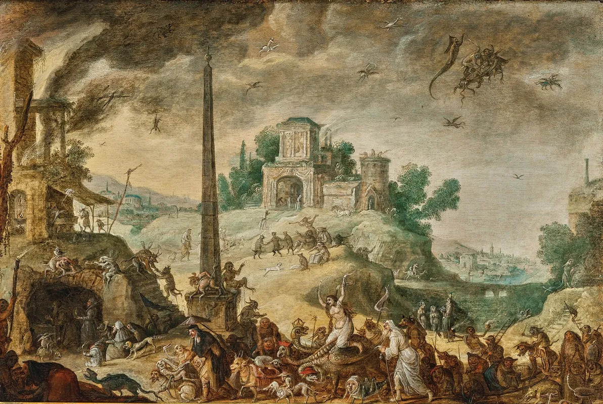 A Witches Sabbath 2 Wall Art by Claes Jacobsz. van der Heck - High-Resolution Digital Print