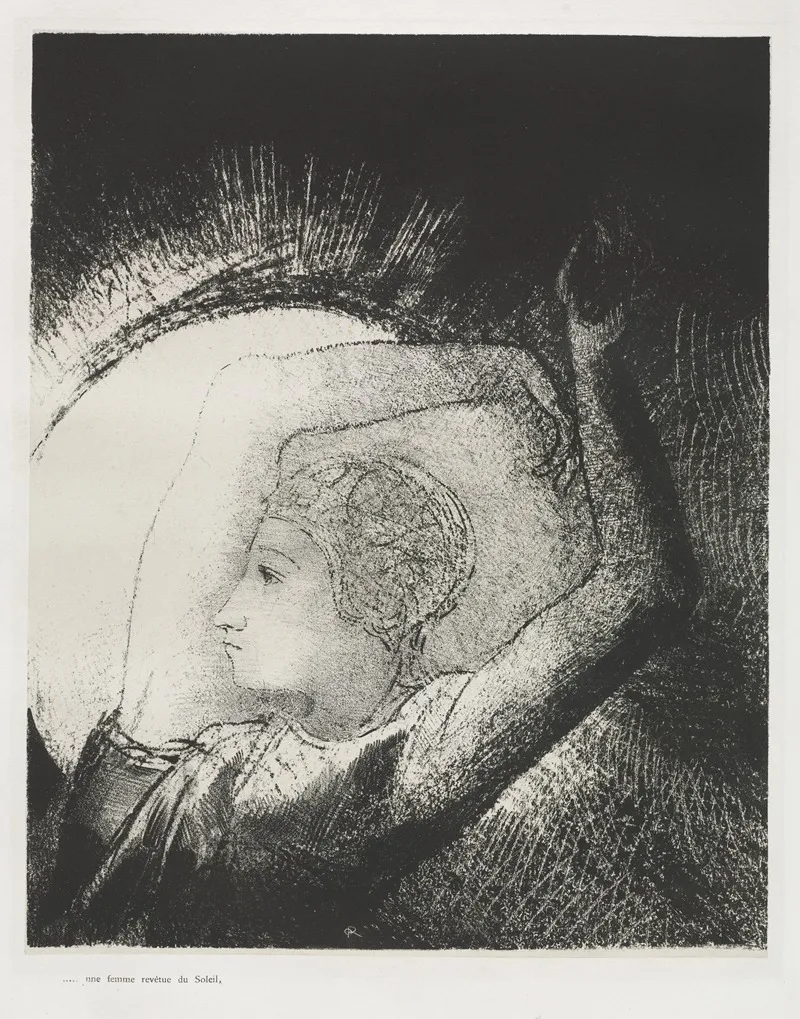 A Woman Clothed With The Sun Wall Art by Odilon Redon - High-Resolution Digital Print
