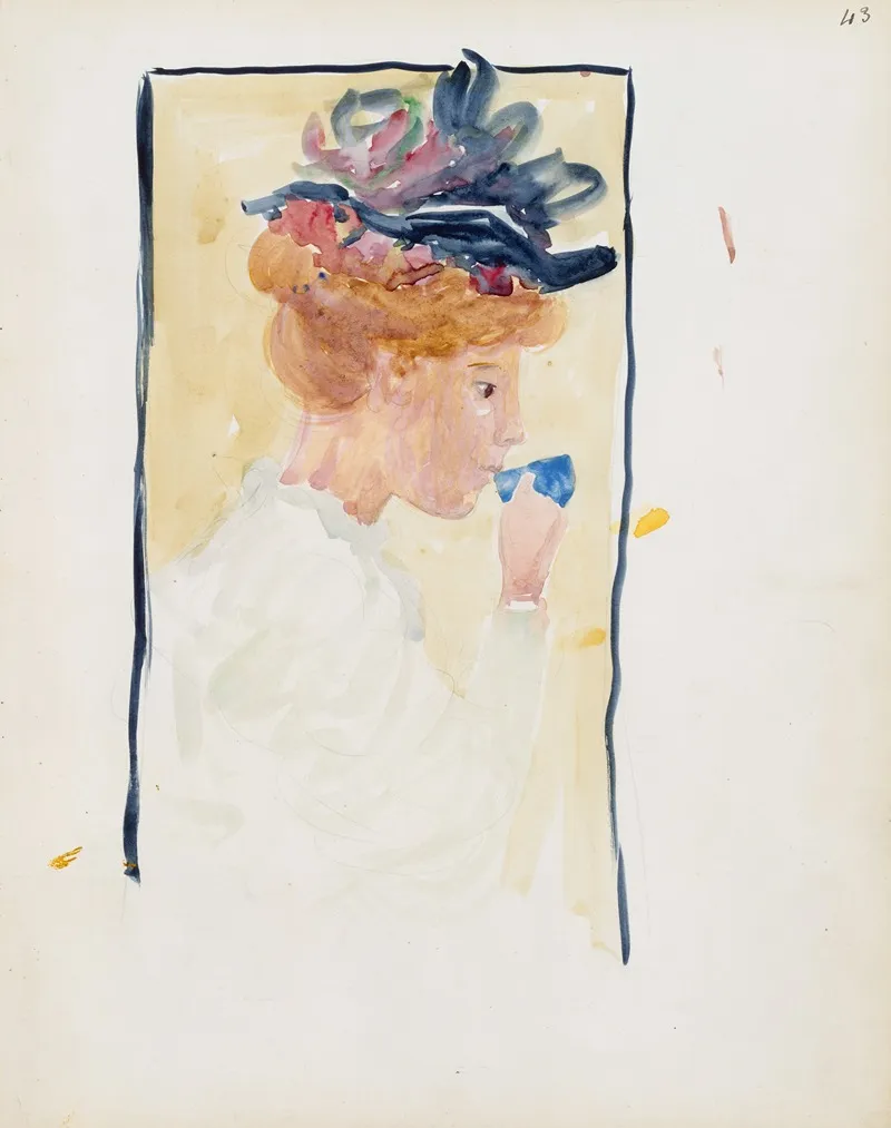 A Woman Drinking From A Cup 2