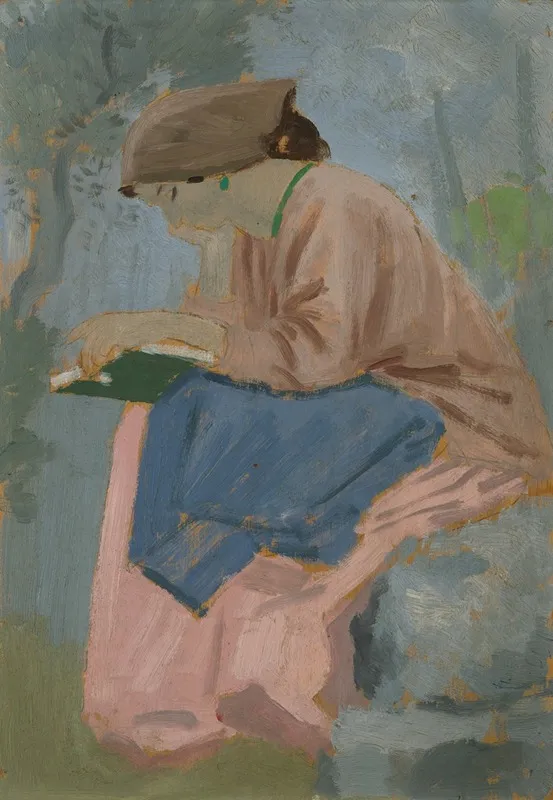 A Woman Reading Provencal Study Wall Art by Augustus John - High-Resolution Digital Print