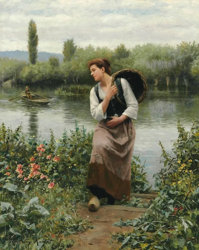 A Woman With A Basket