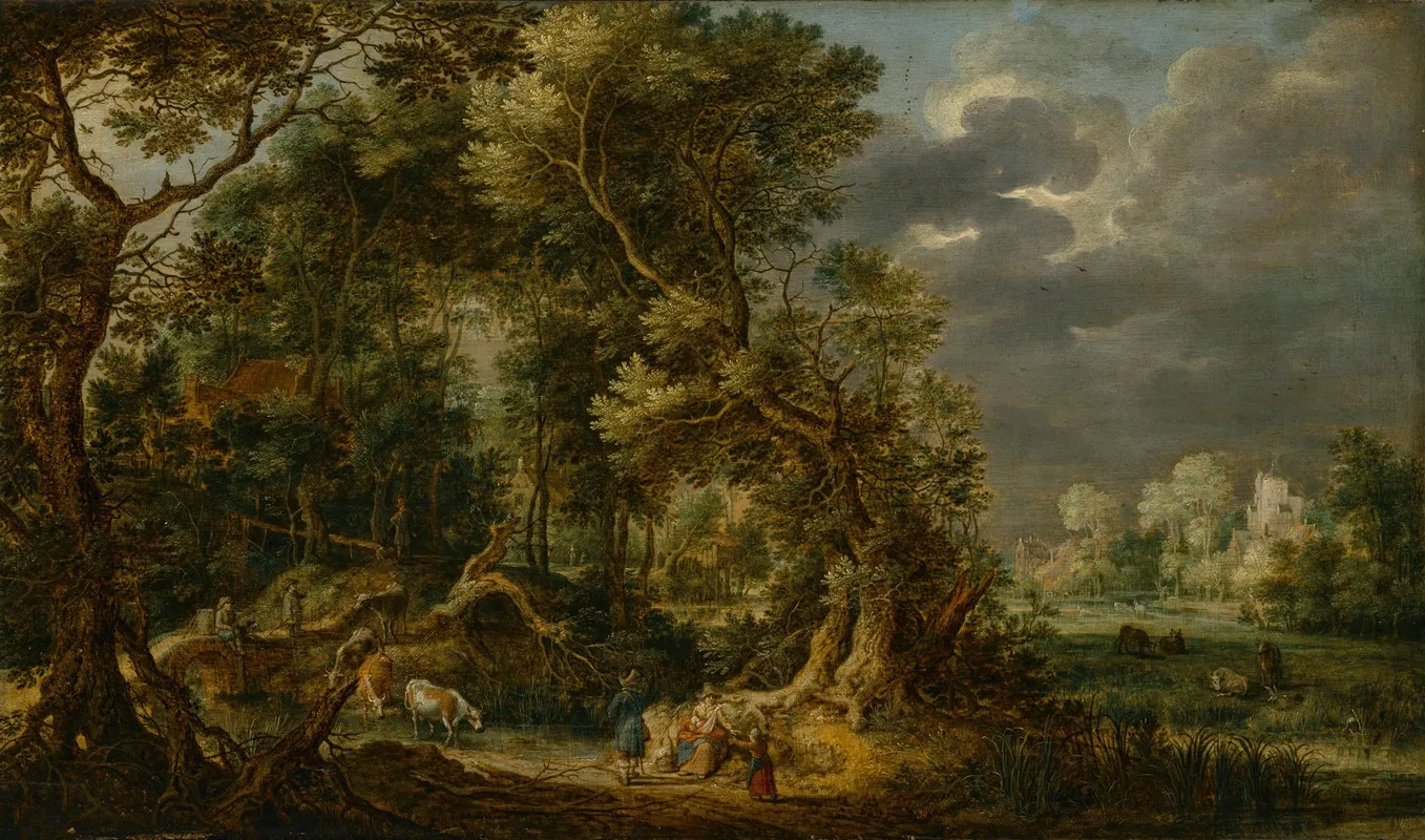 A Wooded River Landscape 3 Wall Art by Gillis Claesz. de Hondecoeter - High-Resolution Digital Print