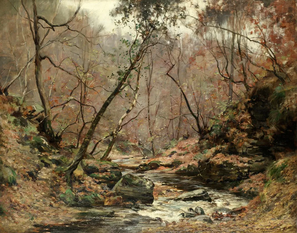 A Woodland Burn Wall Art by John A. Henderson Tarbet - High-Resolution Digital Print