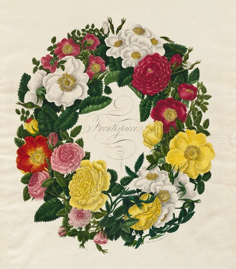 A Wreath Of Roses Wall Art by Mary Lawrence - High-Resolution Digital Print