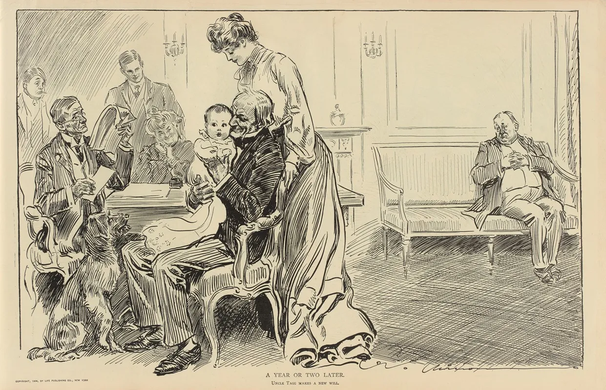 A Year Or Two Later Wall Art by Charles Dana Gibson - High-Resolution Digital Print