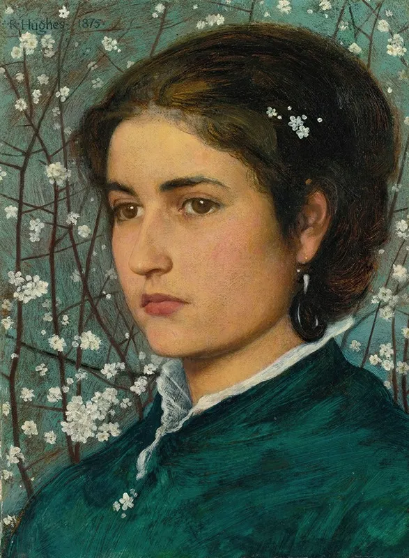 A Young Beauty 3 Wall Art by Edward Robert Hughes - High-Resolution Digital Print
