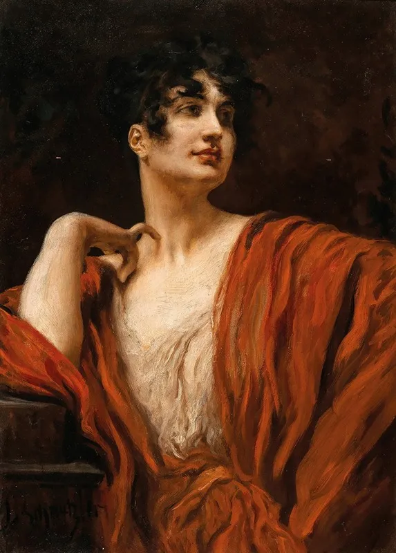 A Young Beauty 8 Wall Art by Leopold Schmutzler - High-Resolution Digital Print