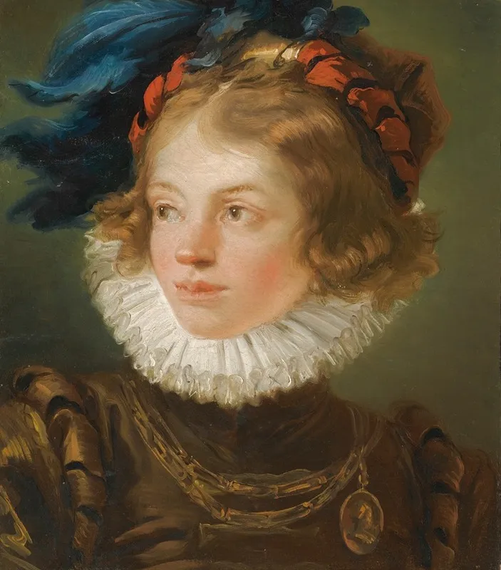 A Young Boy In The Costume Of A Page Wall Art by Giovanni Battista Tiepolo - High-Resolution Digital Print