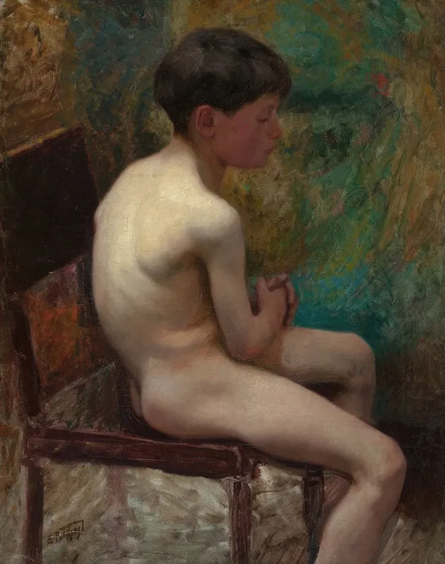 A Young Boy Seated Boy