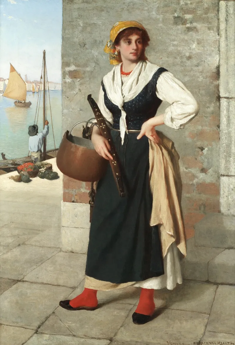 A Young Fishwife Wall Art by Horace van Ruith - High-Resolution Digital Print