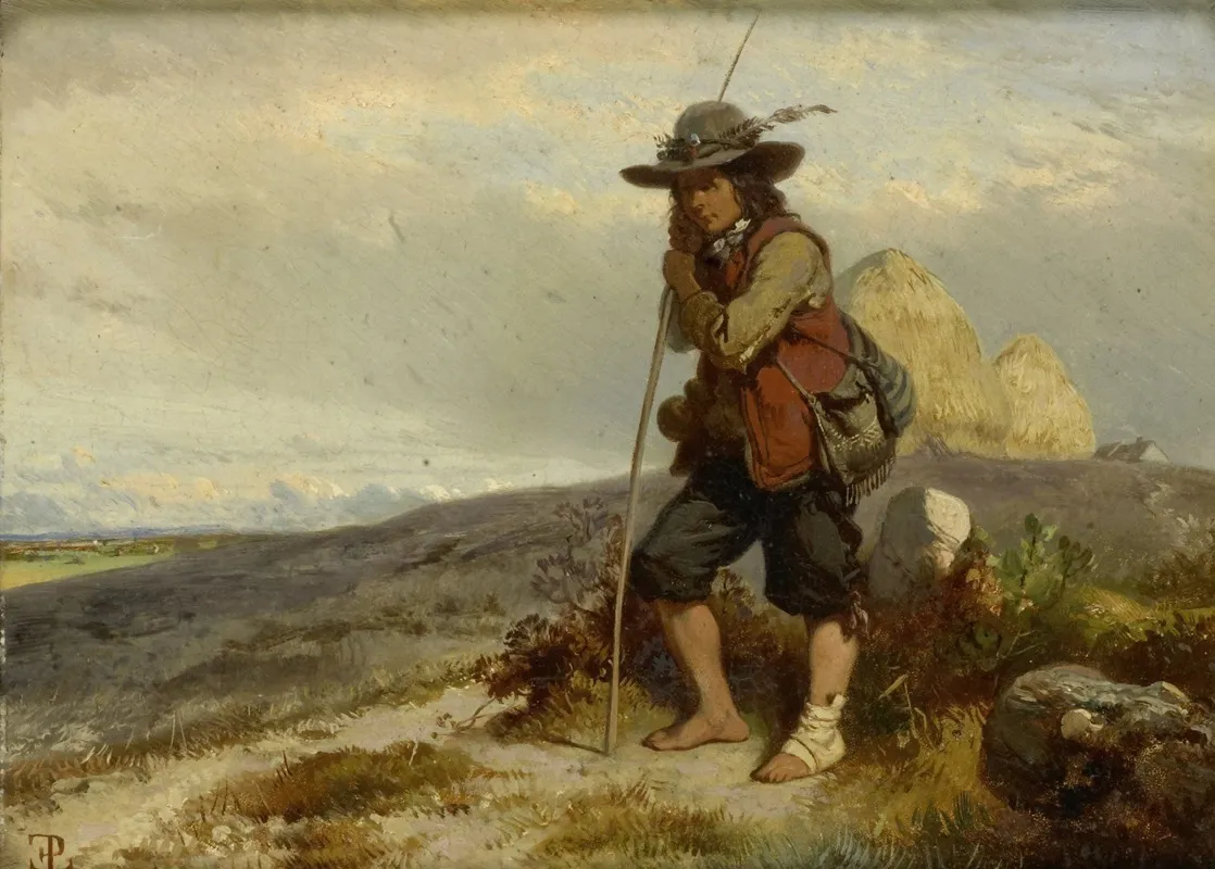 A Young Herdsman Wall Art by Eugene Le Poittevin - High-Resolution Digital Print