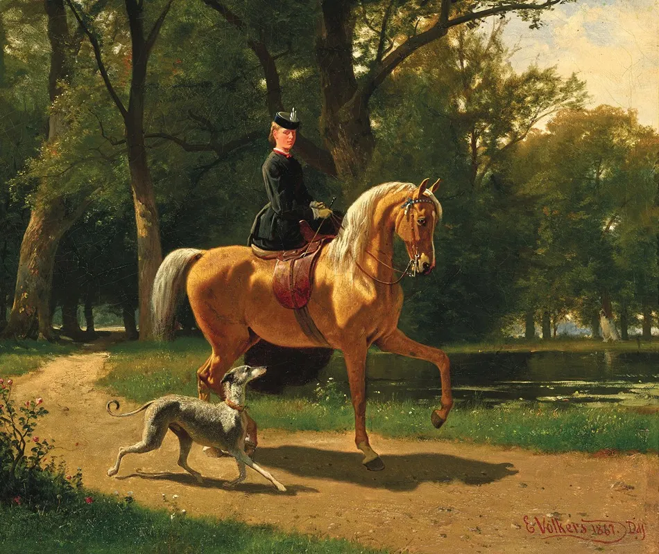 A Young Lady On Horseback