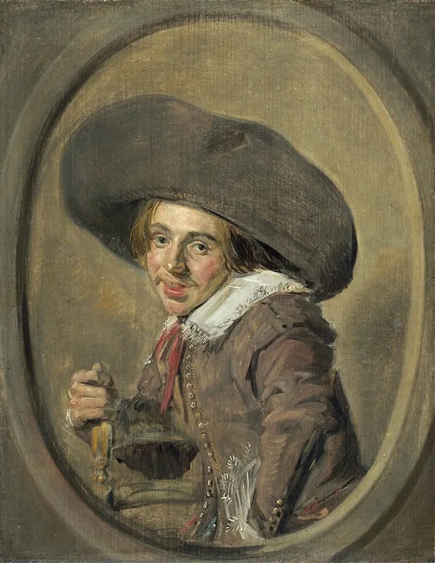 A Young Man In A Large Hat Wall Art by Frans Hals - High-Resolution Digital Print