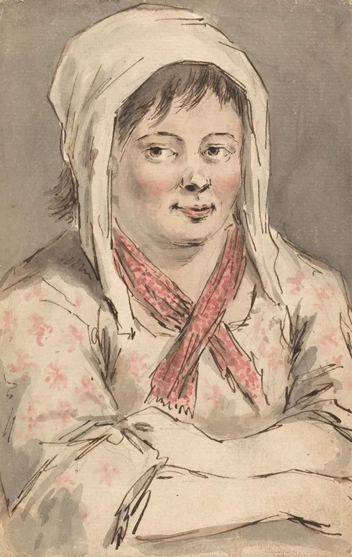 A Young Peasant Girl With Arms Folded