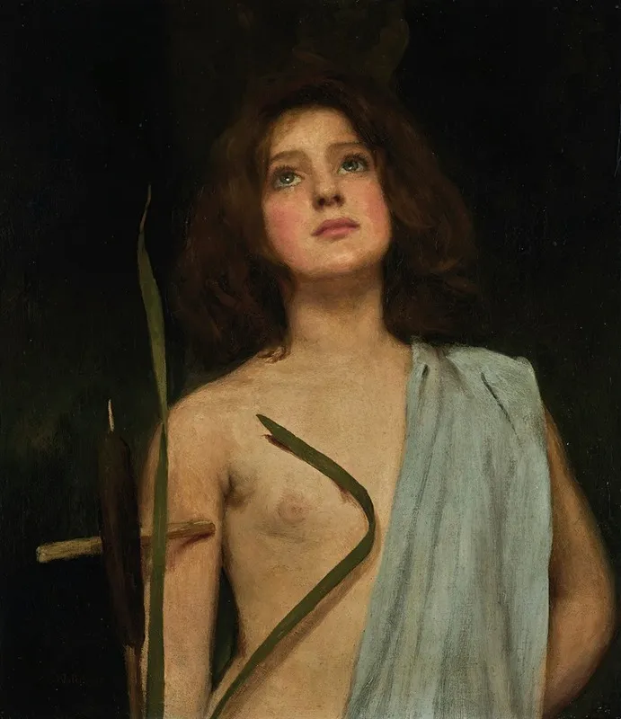 A Young Saint Wall Art by John William Waterhouse - High-Resolution Digital Print