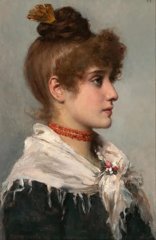 A Young Venetian Woman In Profile