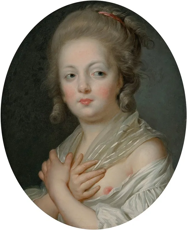 A Young Woman At Her Toilette Wall Art by Jeanne-Philiberte Ledoux - High-Resolution Digital Print