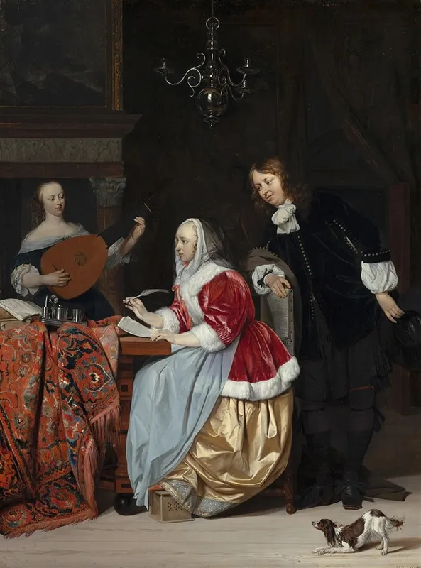 A Young Woman Composing A Piece Of Music