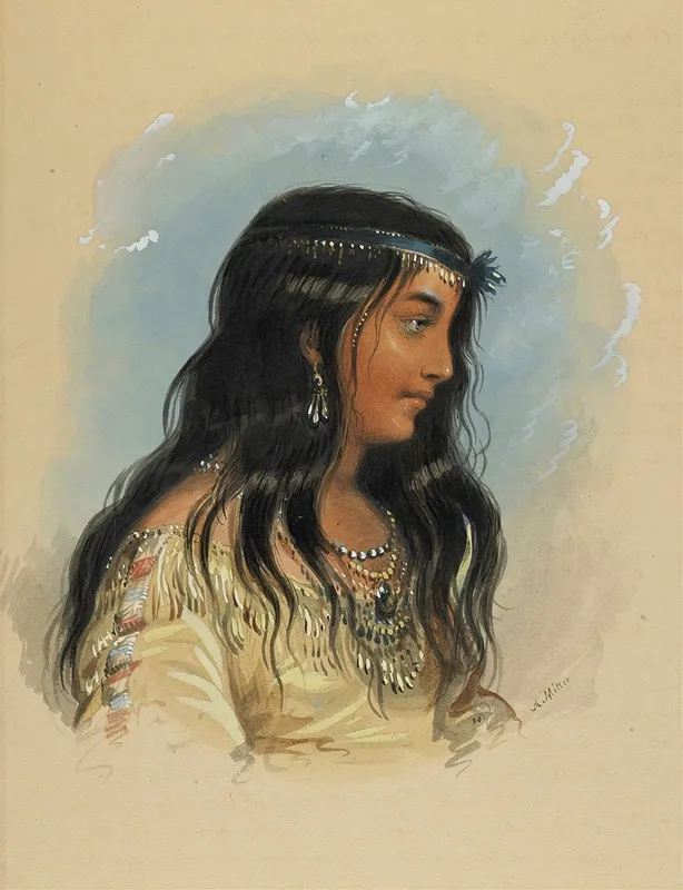 A Young Woman Of The Flat Head Tribe