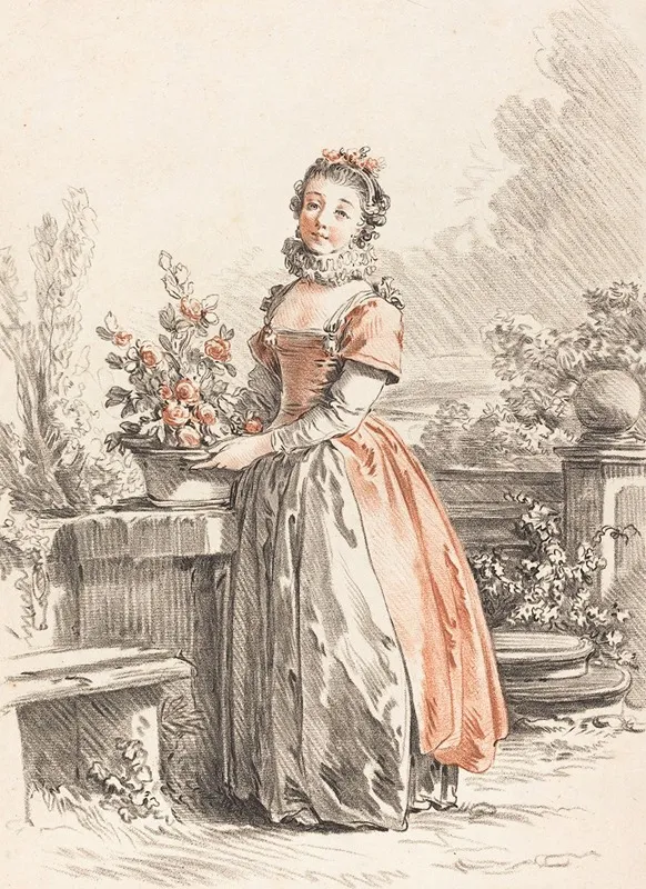 A Young Woman Standing In A Park