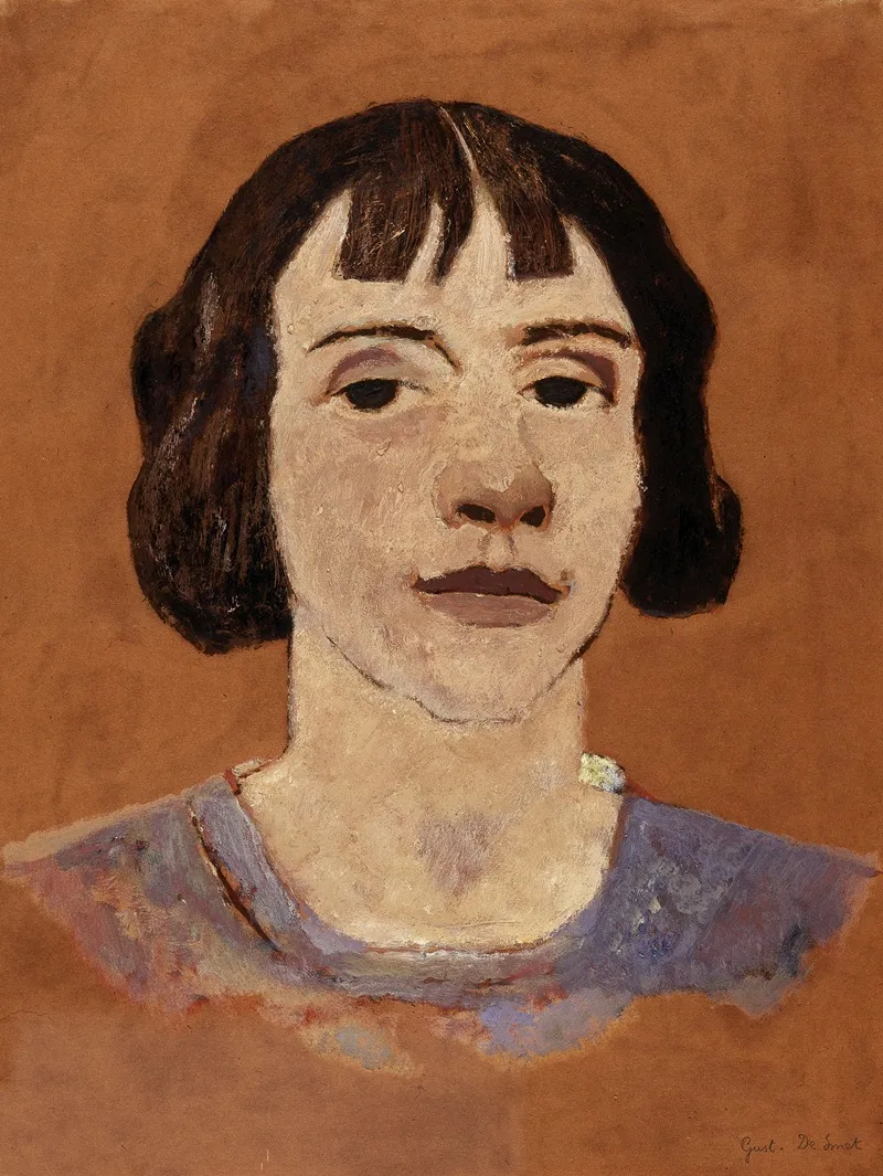 A Young Woman Study Wall Art by Gustave De Smet - High-Resolution Digital Print