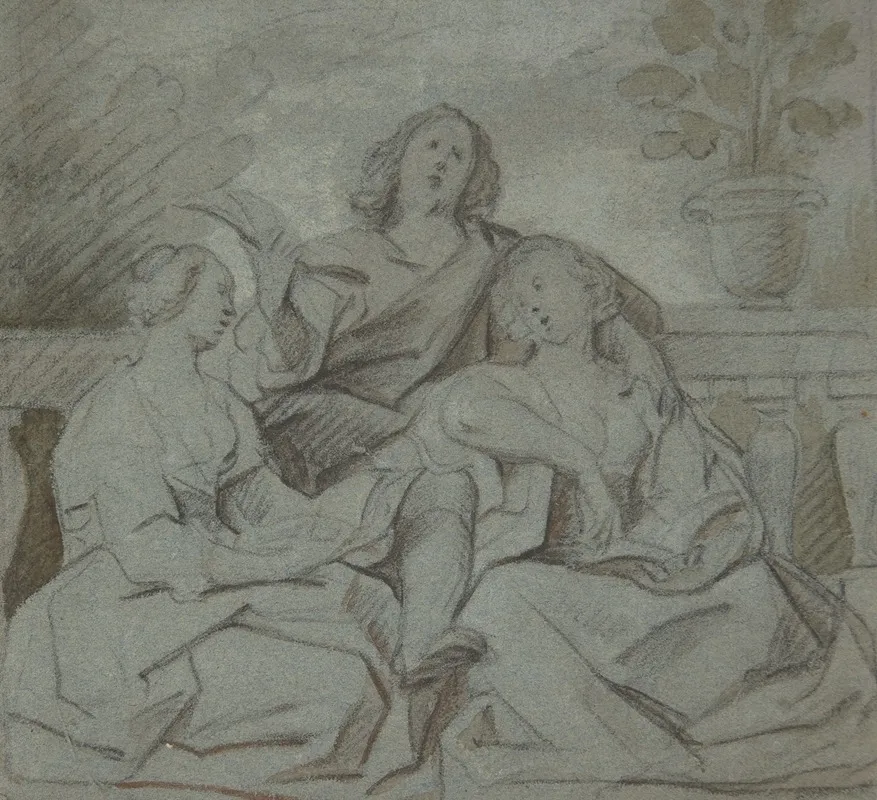 A Youth And Two Girls Singing